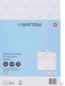 Papeteria, Papeteria B4 Briefumschläge, Papeteria B4 Briefumschläge ohne Fenster