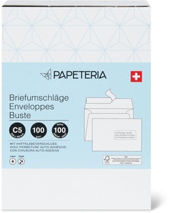 Papeteria, Papeteria C5 Briefumschläge mit Fenster rechts, Papeteria C5 Briefumschläge mit Fenster rechts
