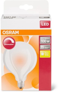 Osram, Osram LED SUPERSTAR GLOBE G95 100W E27, OSRAM 4058075112131 LED EEK D (A - G) E27 Globeform 13.8 W = 100 W Warmweiß (Ø x L) 95 mm x 135 mm dimmbar 1 St.