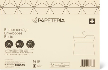 Papeteria, Papeteria C5 Briefumschläge, Papeteria C5 Briefumschläge