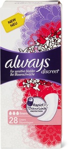 Always, Always Discreet Einlagen, Always Inkontinenz-Einlagen Discreet 28 Stück