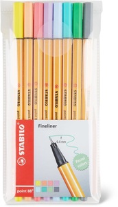 Stabilo, Stabilo Stabilo point 88, Stabilo Point 88 Fineliner, 88/8-01, (8er Etui Pastellfarben)