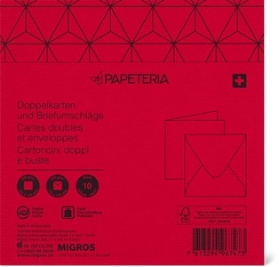 Papeteria, Papeteria 145 x 145 Doppelkarten und Briefumschläge, Papeteria 145 x 145 Doppelkarten und Briefumschläge