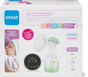 MAM, MAM 2in1 Einzelmilchpumpe elektrisch und manuell (1 Stück), MAM Elektrische Milchpumpe