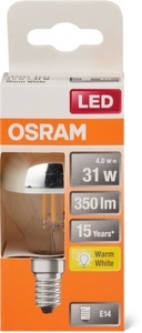 Osram, OSRAM Classic P Mirror LED-Lampe E14 4W 2.700K, Osram LED Retrofit CLASSIC P Mirror 31 CL 2700K E14