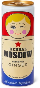 Brand Garage GmbH, HERBAL MOSCOW fermented Ginger Filler Drink 250 ml Deutschland, Herbal Moscow Ingwer & Limette 4x 25cl