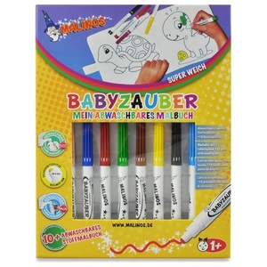 Malinos, Malinos Filzstifte Babyzauber mit, Malinos Fasermaler Babyzauber mit Malbuch