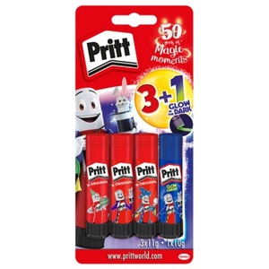 Staedtler, Staedtler - Pritt Klebestifte 3+1 Glow in the Dark, Pritt Klebstifte BTS, 900263, (3 x 11g / 1 x 10g)