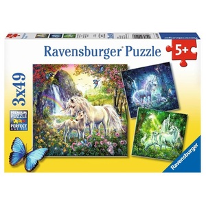 undefined, Ravensburger Schöne Einhörner Puzzle 3x49 teilig 09291, Ravensburger Puzzle »Schöne Einhörner«, (147 tlg.)