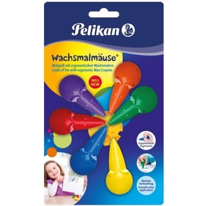 undefined, Pelikan 803328 crayon 6 pc(s), PELIKAN Wachsmalmäuse Blister 803328 6 Stück ass.
