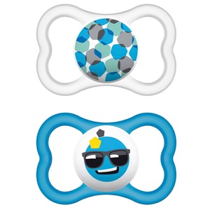 MAM, MAM - Schnuller Silikon 2er Pack Air sortiert, Gr.2, MAM Air Silikonschnuller 16+ Monate (Farbe/Motiv nicht wählbar)