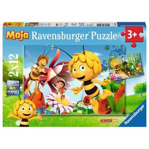 undefined, Ravensburger Biene Maja auf der Blumenwiese Puzzle 2x12 teilig 07594, Ravensburger Kinderpuzzle - 07594 Biene Maja auf der Blumenwiese - Puzzle für Kinder ab 3 Jahren Biene Maja Puzzle mit 2x12 Teilen