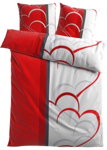 bpc living bonprix collection, Bettwäsche mit Herzen, 