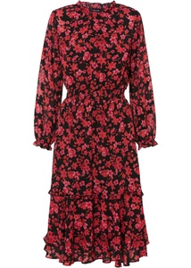 BODYFLIRT, Chiffon-Kleid aus recyceltem Polyester, 