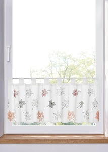 bpc living bonprix collection, Scheibengardine mit Blätter Stickerei, 