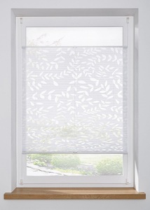 bpc living bonprix collection, Ausbrenner Plissee mit Blätterdruck, 