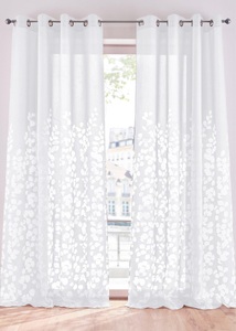 bpc living bonprix collection, Ausbrenner Gardine mit Blättern (1er Pack), 
