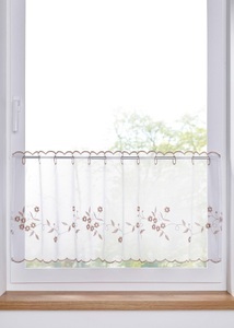 bpc living bonprix collection, Scheibengardine mit Blütenstickerei, 