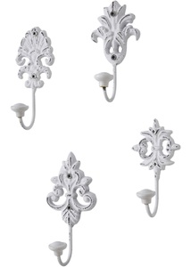 undefined, Boltze - Wandhaken Vintage Weiss, 4 Stück, BOLTZE Garderobenhaken »Vintage Weiss 4 S«