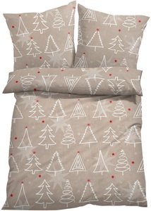 bpc living bonprix collection, Bettwäsche mit Tannenbäumen, 