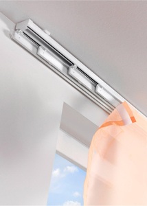 bpc living bonprix collection, Ausziehbare Gardinenschiene, sunlines Plissee »One Size Style Crush«, blickdicht, ohne Bohren, verspannt, Zubehörfarbe weiss, zum Klemmen