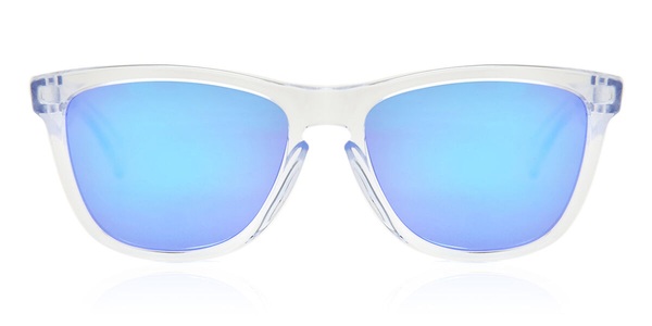 Oakley, Oakley Frogskins 24-305 Polished Clear/Violet Iridium Sonnenbrille, Oakley Frogskins OO 9013 24-305