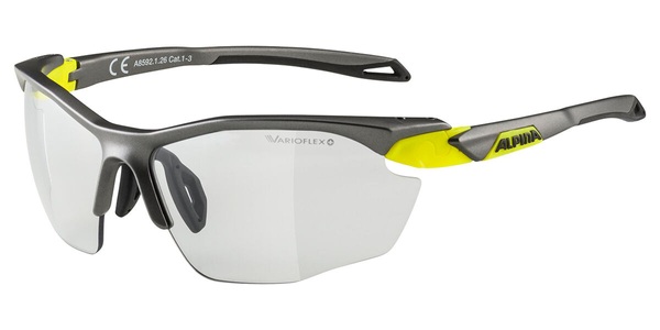 Alpina, Alpina Twist Five HR VL+ Glasses tin matt-neon yellow/black 2020 Brillen