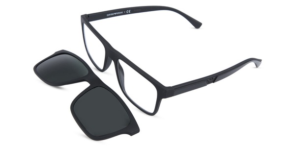 Emporio Armani, Emporio Armani Sonnenbrillen EA4115 With Clip-On 58011W, Emporio Armani EA 4115 58011W 54 (sonnenclip)