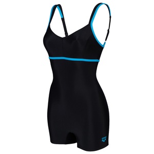 ARENA, Arena Damen Badeanzüge Arena Damen Badeanzüge W Venus Combi R, Schwarz, ideal für Wassersport, Schwarz, Arena Venus Combi R Badeanzug Damen Schwarz, Grösse: D 46