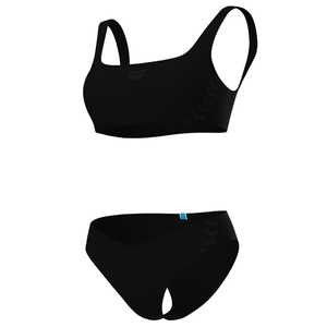 ARENA, Arena W Arena Team Stripe Bikini Bralette Bikini schwarz, Arena W Arena Team Stripe Bikini Bralette Bikini Set Damen Schwarz, Grösse: S