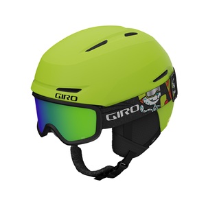 Giro Spur Flash Skihelm/-brille Kombo, Farbe: ano lime, Grösse:S