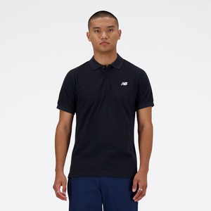 NEW BALANCE, New Balance Herren Poloshirt Cotton Polo, Schwarz, Regular Fit, ideal für Freizeit & Reisen, 