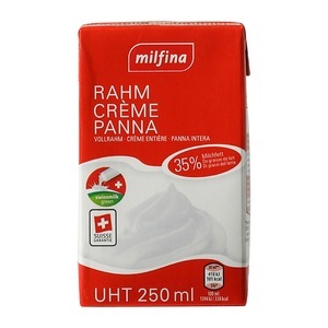 MILFINA UHT, Vollrahm 35 %, 250 ml, Vollrahm 35 %, 250 ml