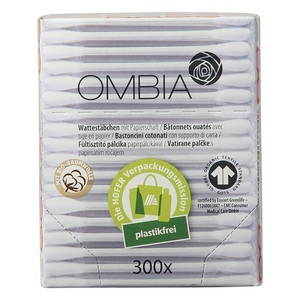 Ombia, Wattestäbchen mit Papierschaft - Motiv variierend, Wattestäbchen mit Papierschaft - Motiv variierend