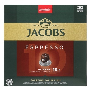 JACOBS, Kaffeekapseln Espresso 10, Intenso, Kaffeekapseln Espresso 10, Intenso