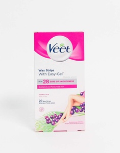 Veet, Veet Easy-Gelwax™ Kaltwachsstreifen für normale Haut Körper & Beine, 