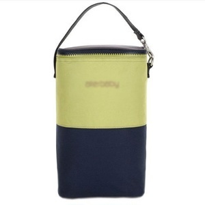 PANDA SUPERSTORE, Travel Package Infant Bottle Tote Bag Baby Keep Milk Fresh Bag Green&Navy, 