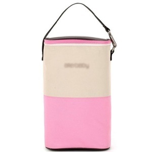 PANDA SUPERSTORE, Travel Package Infant Bottle Tote Bag Baby Keep Milk Fresh Bag Pink&White, 