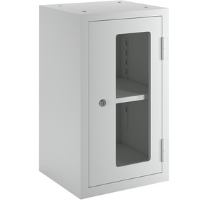 QUIPO, QUIPO Werkstatt-Hängeschrank HxBxT 600 x 350 x 320 mm, Sichtfenstertüren lichtgrau RAL 7035, eurokraft basic Werkstatt-Hängeschrank, HxBxT 600 x 350 x 320 mm, Sichtfenstertüren, lichtgrau RAL 7035