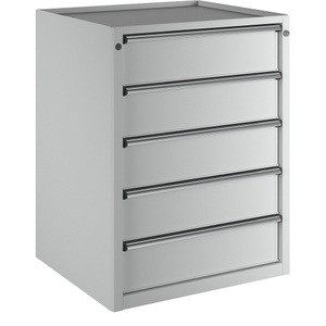 ANKE, ANKE Schubladenschrank, BxT 760 x 675 mm, Schubladentraglast 200 kg, 5 Schubladen, Höhe 980 mm, Front lichtgrau, ANKE Schubladenschrank, BxT 760 x 675 mm, Schubladentraglast 200 kg, 5 Schubladen, Höhe 980 mm, Front lichtgrau