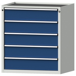 ANKE, ANKE Schubladenschrank, BxT 910 x 675 mm, Schubladentraglast 200 kg, 5 Schubladen, Höhe 980 mm, Front enzianblau, ANKE Schubladenschrank, BxT 910 x 675 mm, Schubladentraglast 200 kg, 5 Schubladen, Höhe 980 mm, Front enzianblau