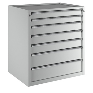 ANKE, ANKE Schubladenschrank BxT 910 x 675 mm, Schubladentraglast 200 kg 7 Schubladen, Höhe 980 mm, Front lichtgrau, ANKE Schubladenschrank, BxT 910 x 675 mm, Schubladentraglast 200 kg, 7 Schubladen, Höhe 980 mm, Front lichtgrau
