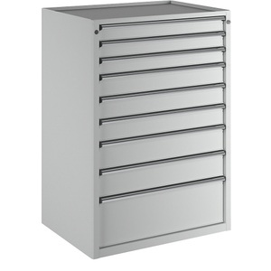 ANKE, ANKE Schubladenschrank BxT 910 x 675 mm, Schubladentraglast 200 kg 9 Schubladen, Höhe 1280 mm, Front lichtgrau, ANKE Schubladenschrank, BxT 910 x 675 mm, Schubladentraglast 200 kg, 9 Schubladen, Höhe 1280 mm, Front lichtgrau