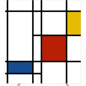 undefined, Trennwand easyScreen mit Fotomotiv Modell Mondrian, Breite 1600 mm, Trennwand easyScreen, mit Fotomotiv, Modell Mondrian, Breite 1600 mm