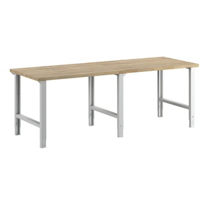 EUROKRAFT, EUROKRAFT Werkbank ohne Unterbau, extrabreit, Tiefe 900 mm Breite 2500 mm, eurokraft pro Werkbank, Baukastensystem Serie 7000, ohne Unterbau, extrabreit, BxT 2500 x 900 mm