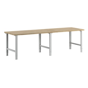 EUROKRAFT, EUROKRAFT Werkbank ohne Unterbau, extrabreit, Tiefe 900 mm Breite 3000 mm, eurokraft pro Werkbank, Baukastensystem Serie 7000, ohne Unterbau, extrabreit, BxT 3000 x 900 mm
