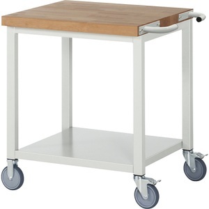 EUROKRAFT, EUROKRAFT Werkbank, fahrbar Ablageboden Breite 750 mm, eurokraft pro Fahrbare Werkbank Serie 8000, Gestellbauweise, 1 Ablageboden, BxT 750 x 700 mm