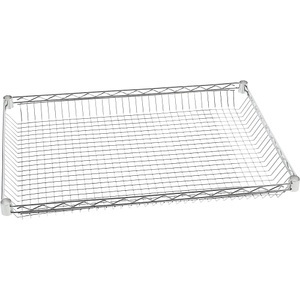 undefined, Korb für Drahtgitter-Tischwagen, LxB 910 x 610 mm, verchromt, Korb für Drahtgitter-Tischwagen, LxB 910 x 610 mm, verchromt