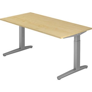 Jungheinrich PROFISHOP, Schreibtisch, C-Fuss höhenverstellbar, BxT 1.600 x 800 mm, Ahorn, Schreibtisch, C-Fuss höhenverstellbar, BxT 1.600 x 800 mm, Ahorn