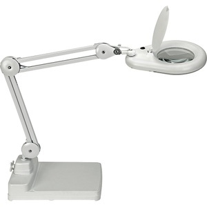 Maul, MAUL LED-Lupenleuchte MAULviso mit Standfuß weiß, MAUL LED-Lupenleuchte MAULviso, Armlänge 310 mm, mit Standfuß, weiß